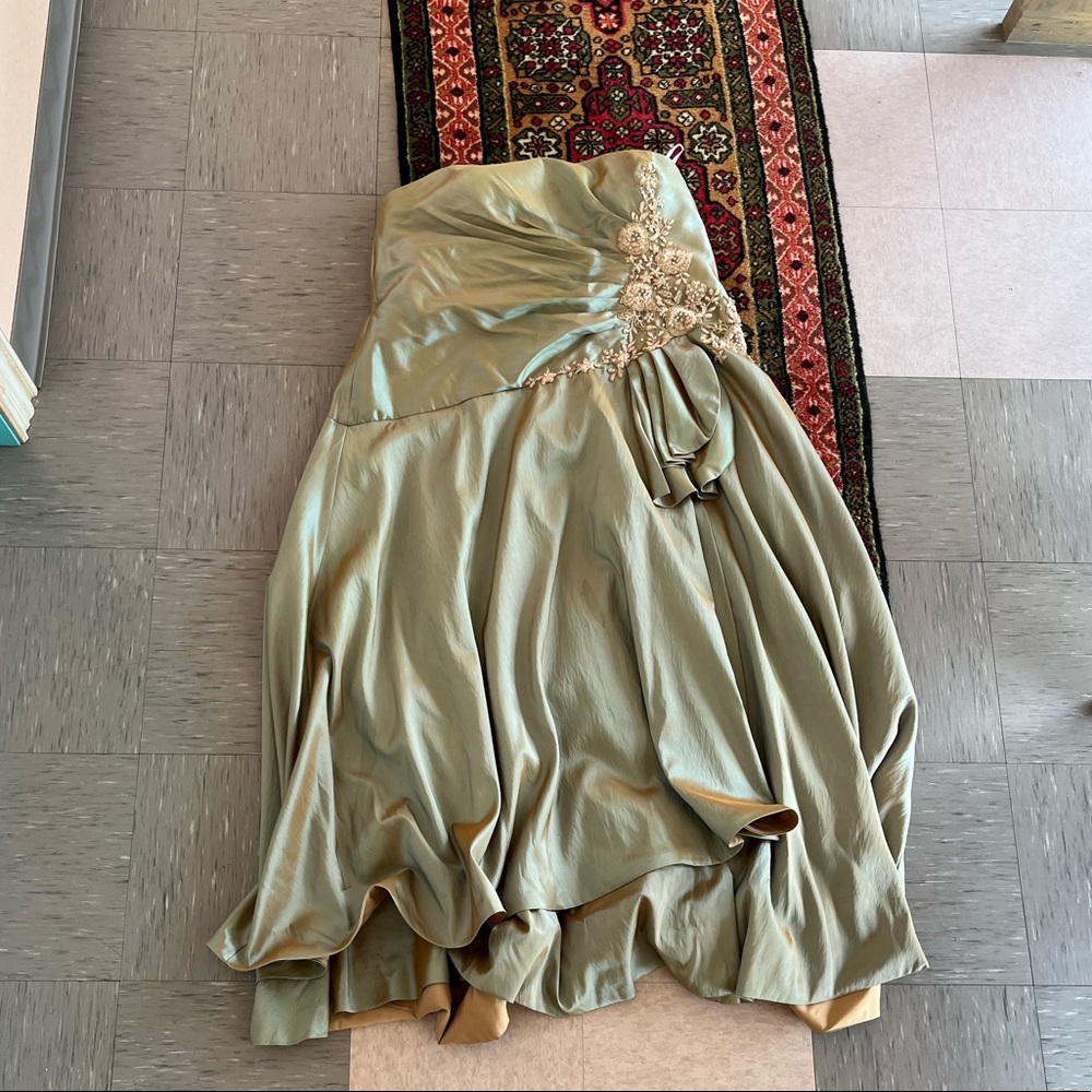 Green Two Toned Formal Dress